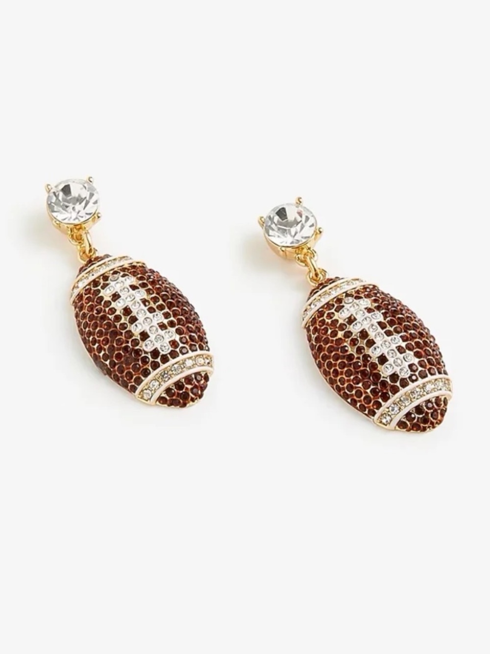 J. Crew Factory Football Pave Statement Earrings